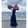 Cross-border scarf wholesale e-commerce live-streaming supply chain supply of shell-edge checkered triangular scarves details Picture